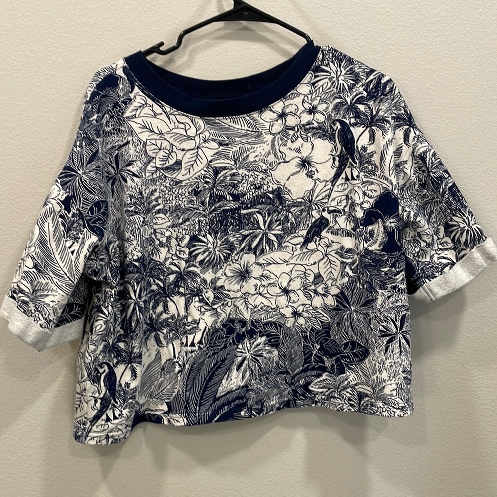 Old Navy beach fleece palm print, szM Great condition